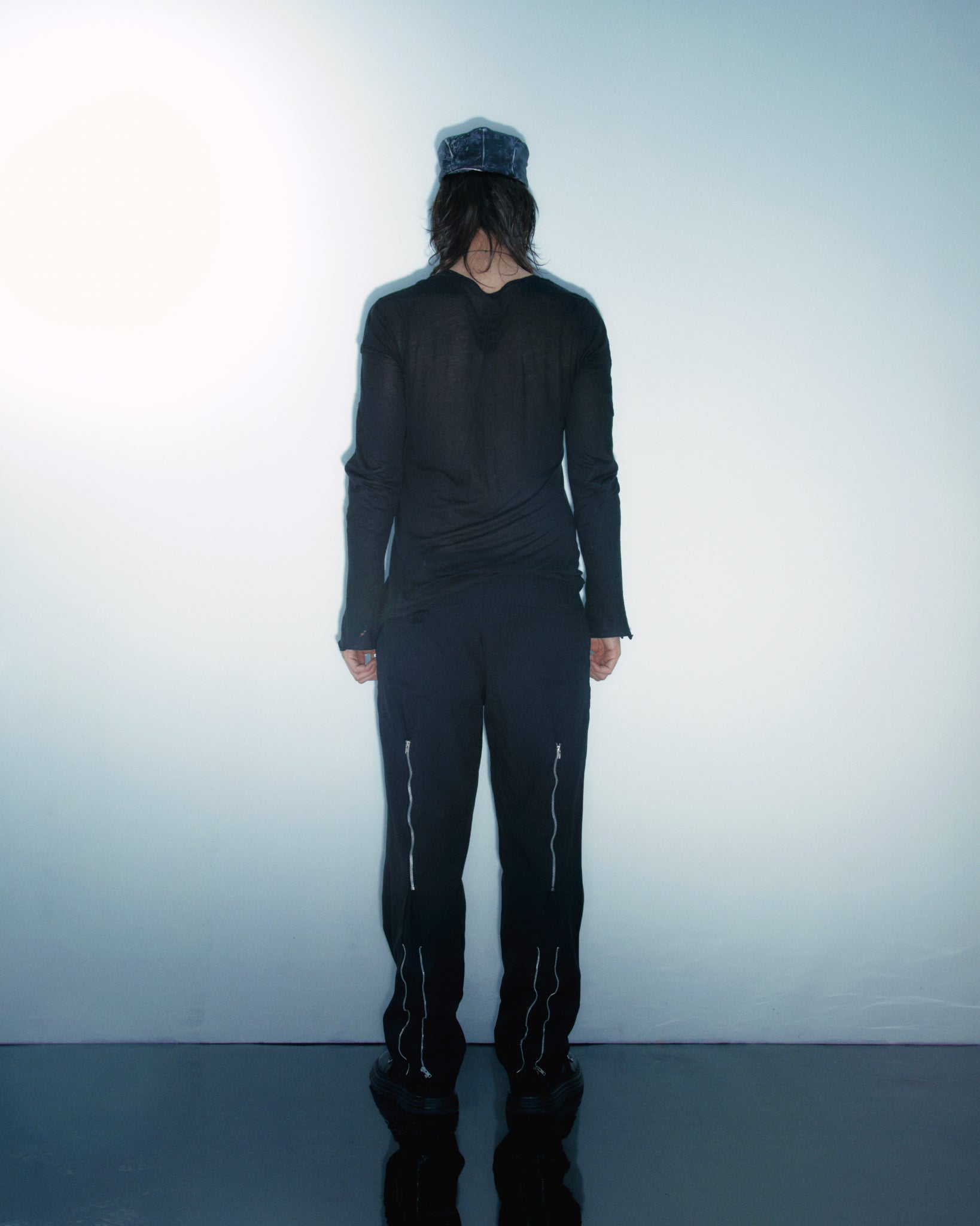 Black Multi Zip Trouser