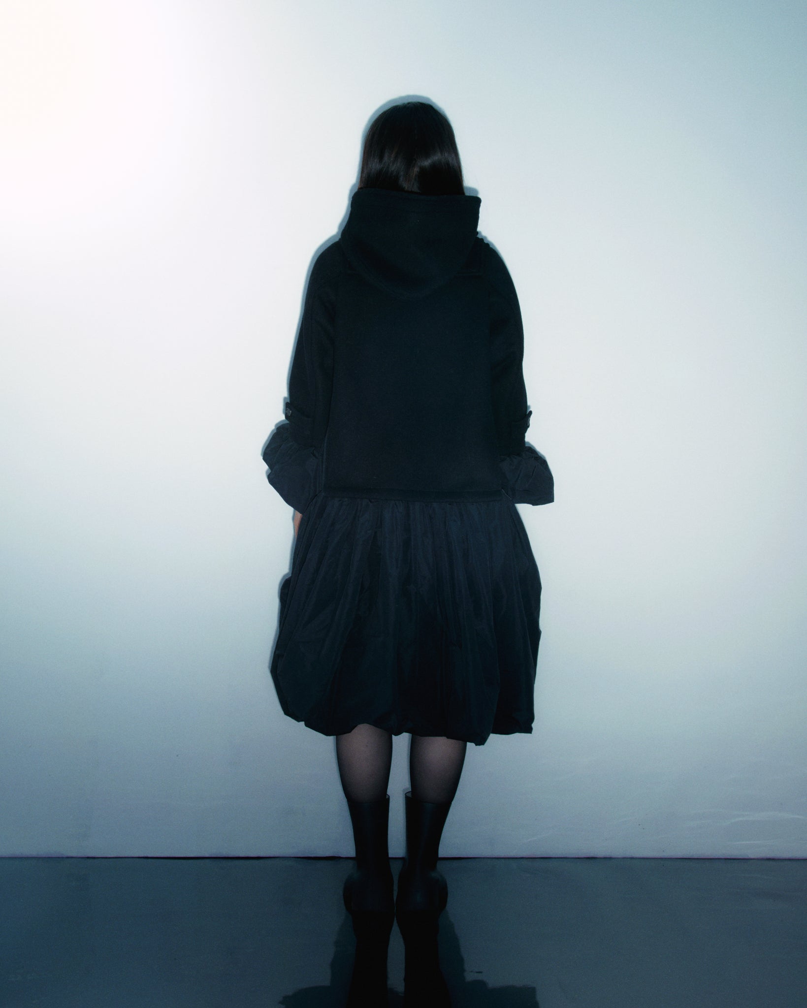 Silk Applique Wool Toggle Coat