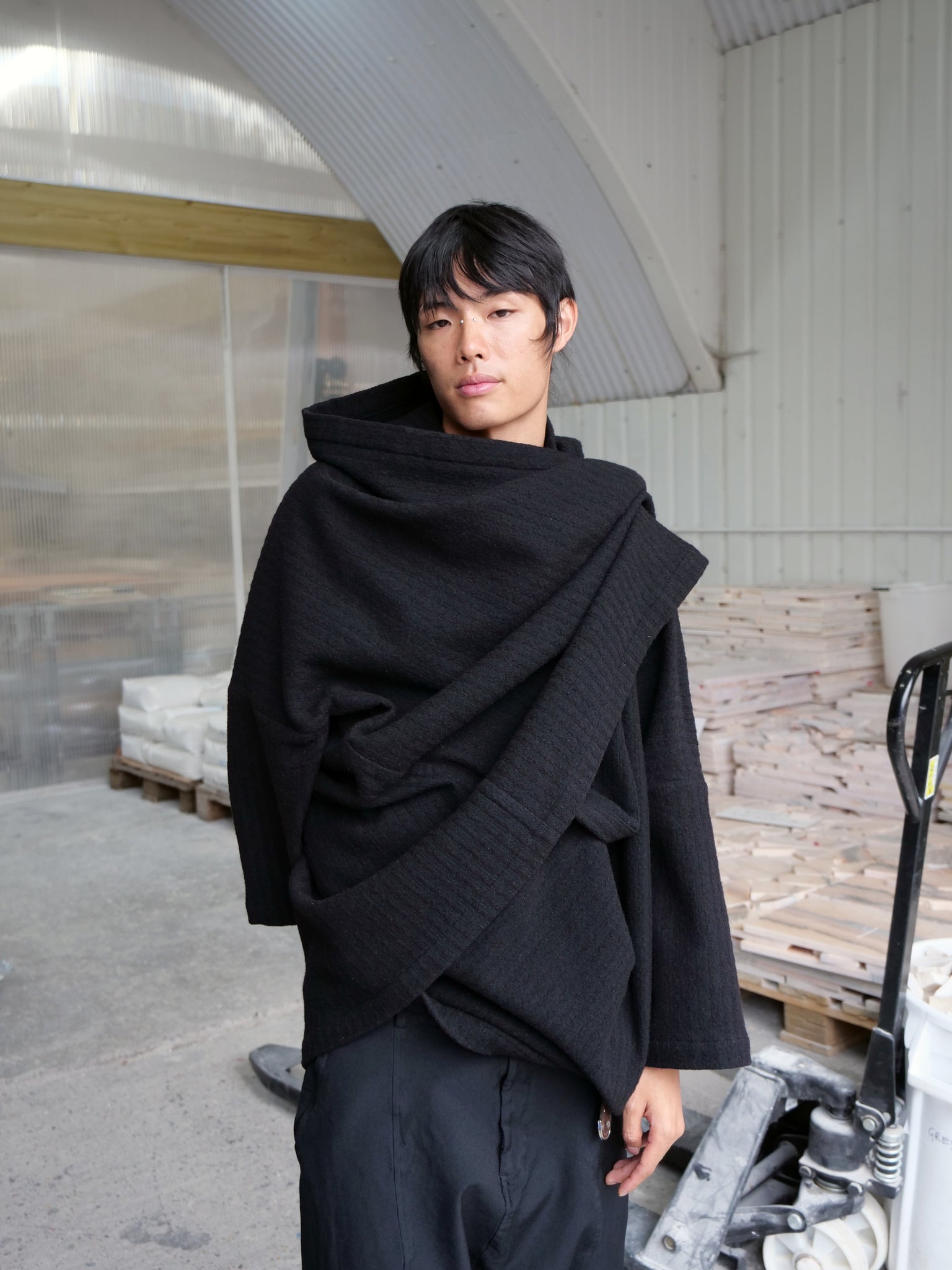 Wool Shawl Style Coat