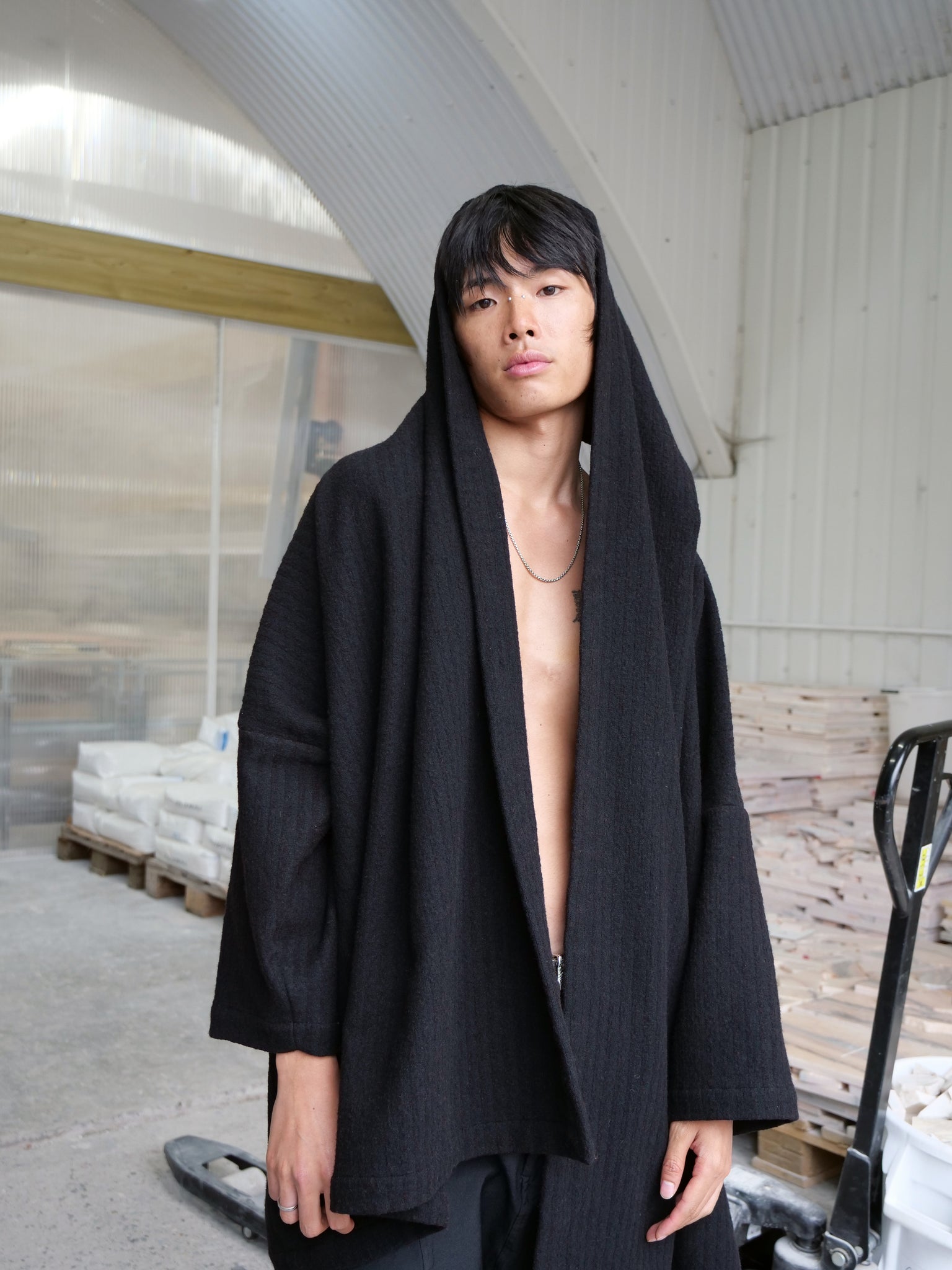 Wool Shawl Style Coat
