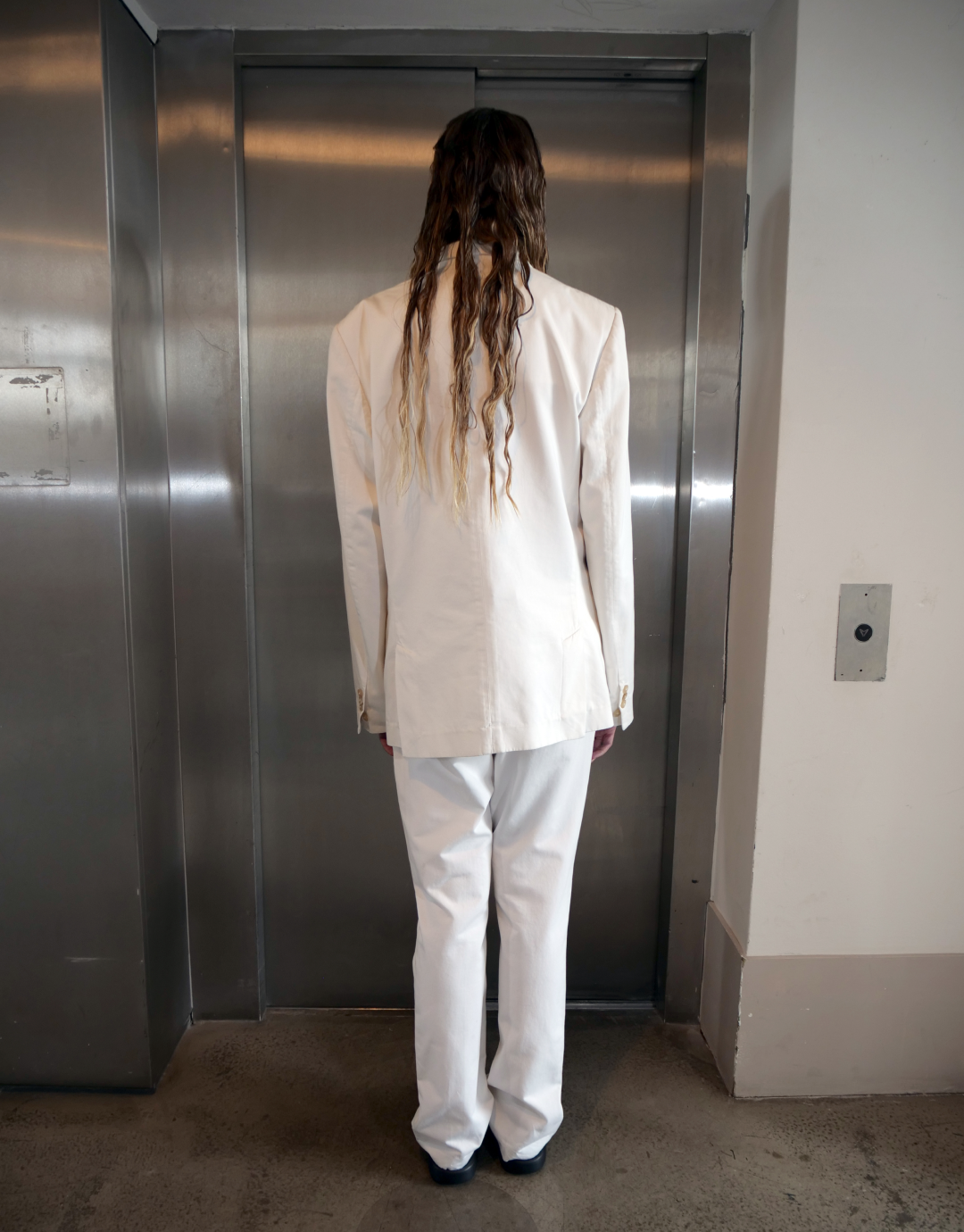 Margiela White Oversized Two Piece suit