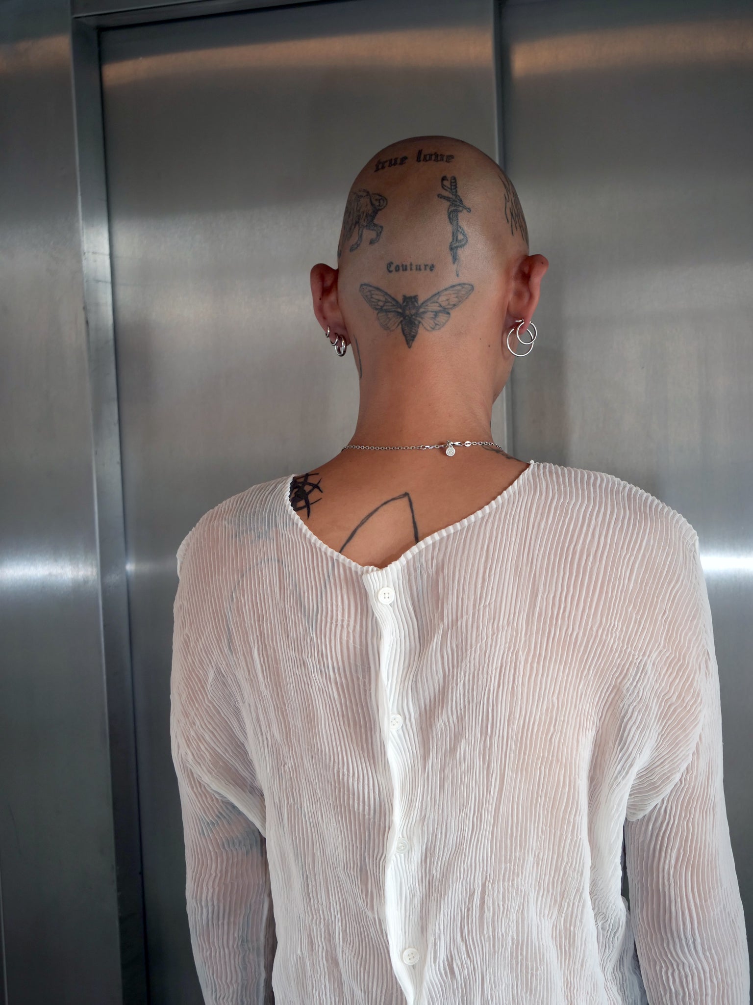 Pleats Please White Button Up Top