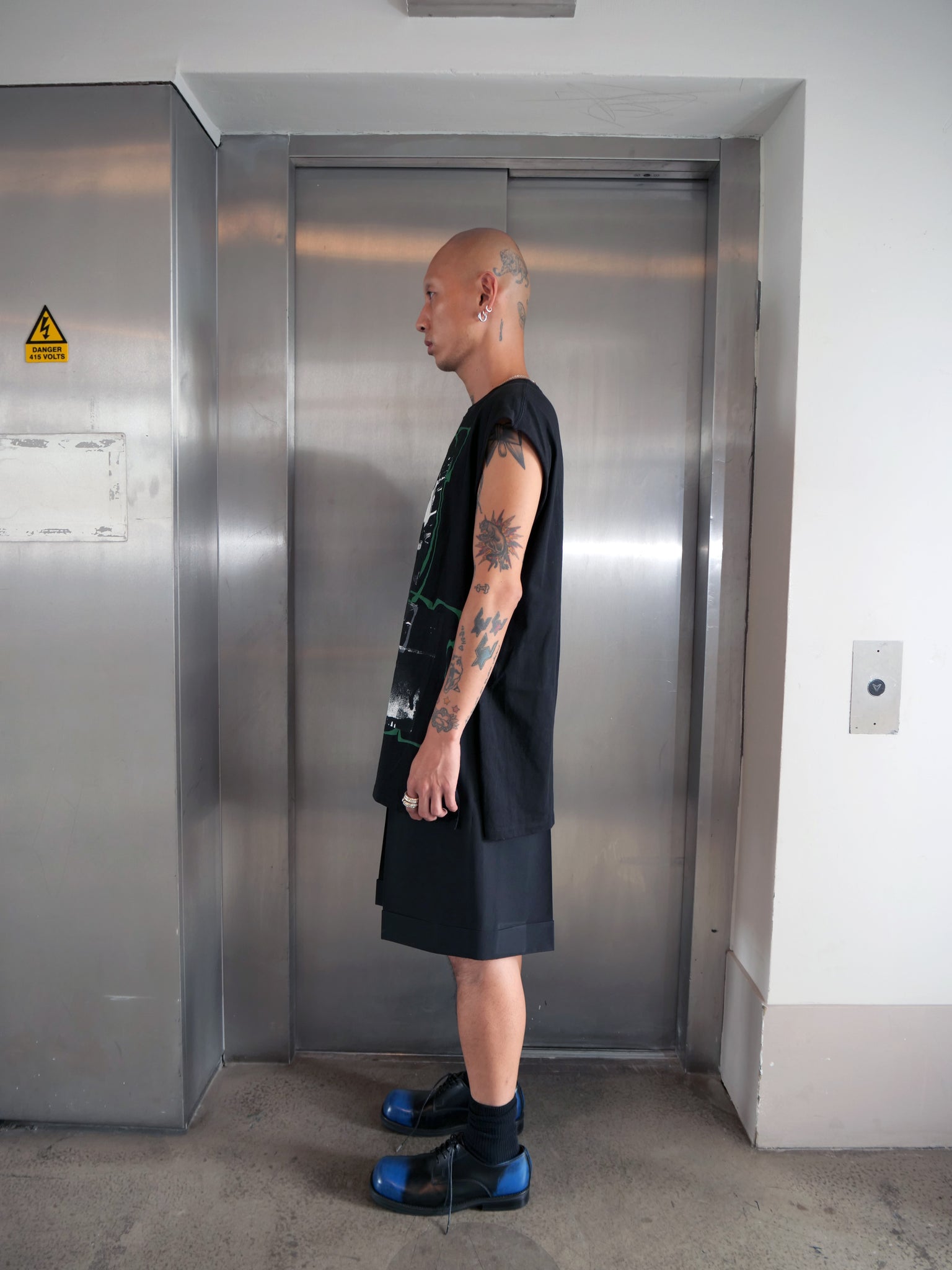 Graphic T-Shirt With Sideways Sleeve