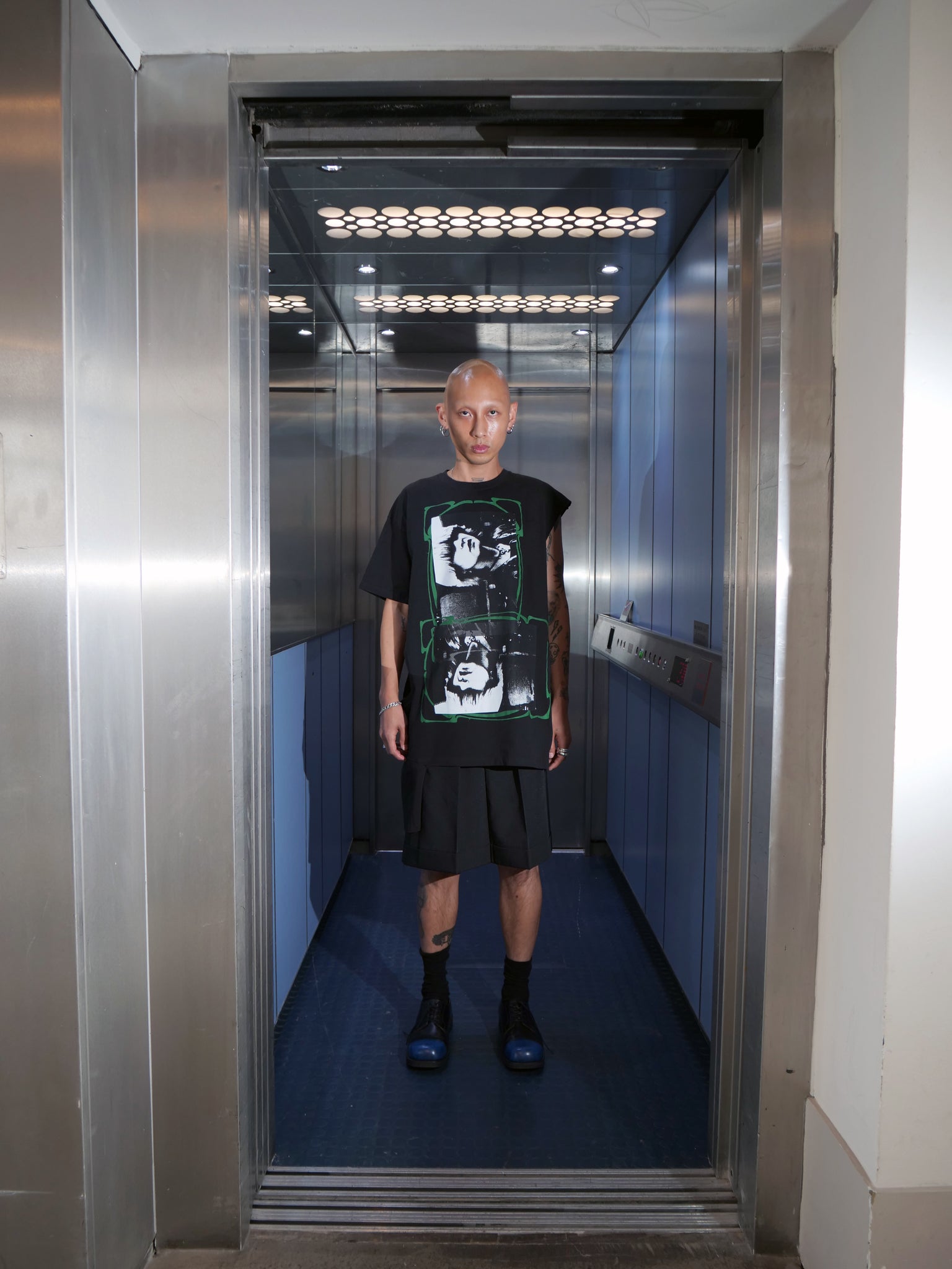 Graphic T-Shirt With Sideways Sleeve