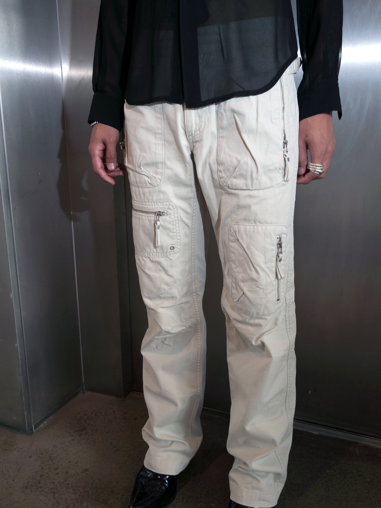 Beige Pocket Trousers