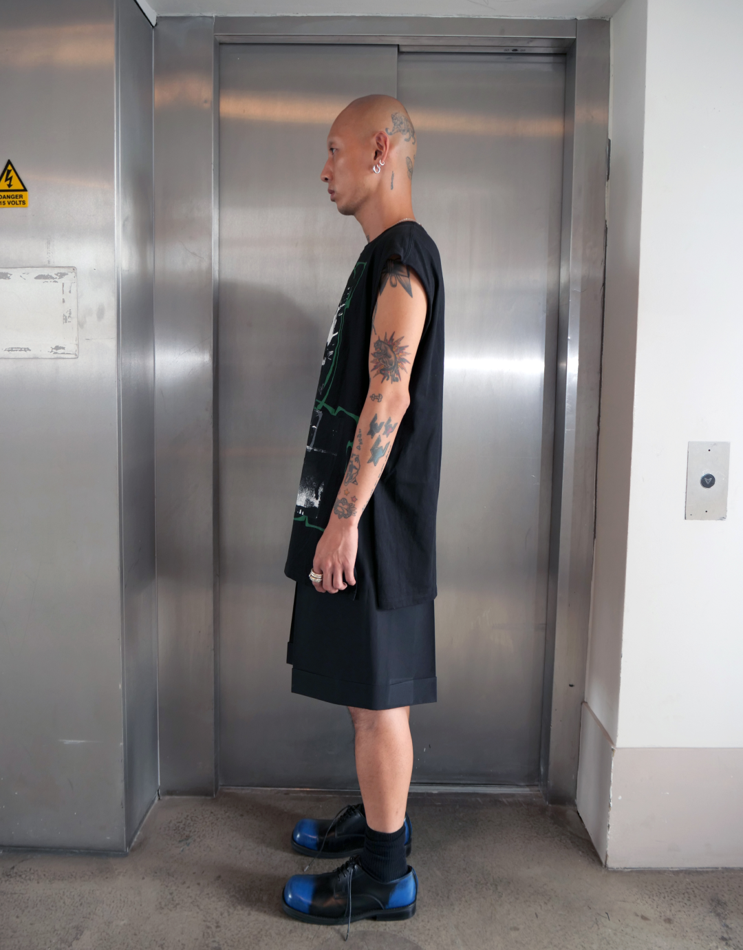 Graphic T-Shirt With Sideways Sleeve