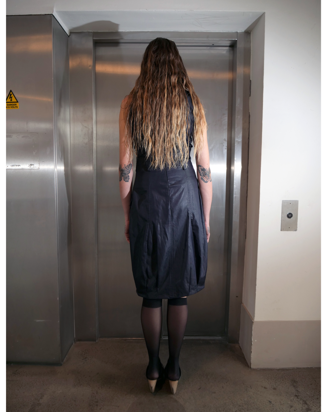 Navy Double Breasted Coated Set