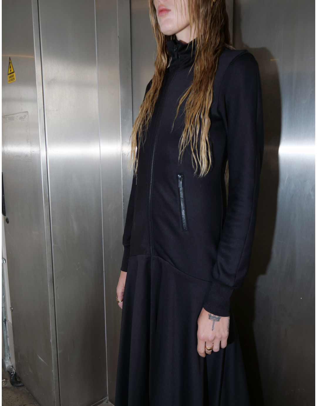 Black Tracksuit Dress