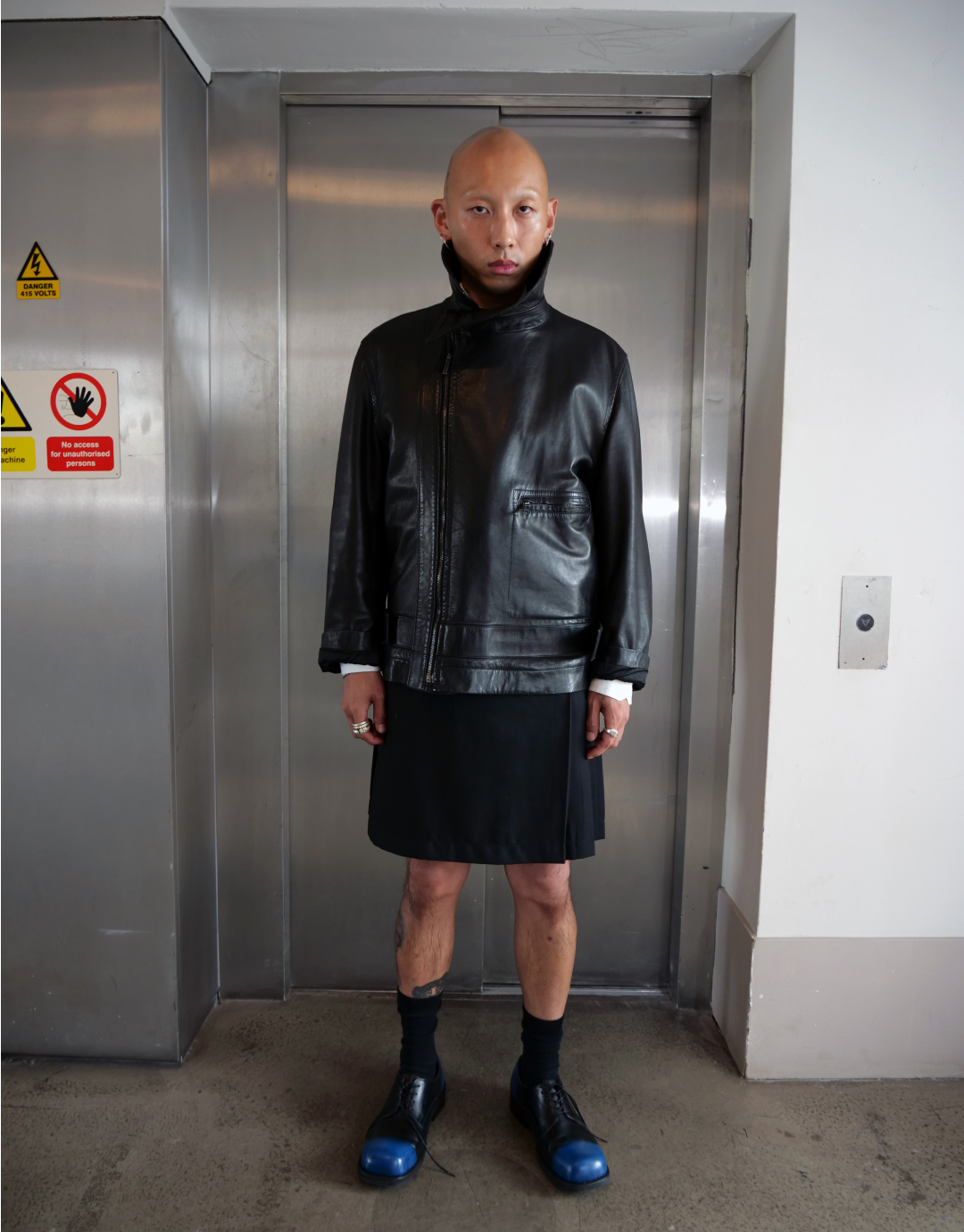 Black Leather Bomber Jacket